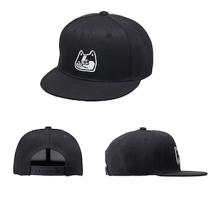おとぼけ フレブル 刺繍キャップ cap-b_ss001 フラットバイザー スナップバック キャップ 帽子