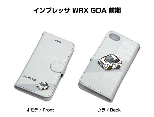 ボディ25色設定　手帳型iPhoneケース スバル インプレッサ WRX GDA 前期