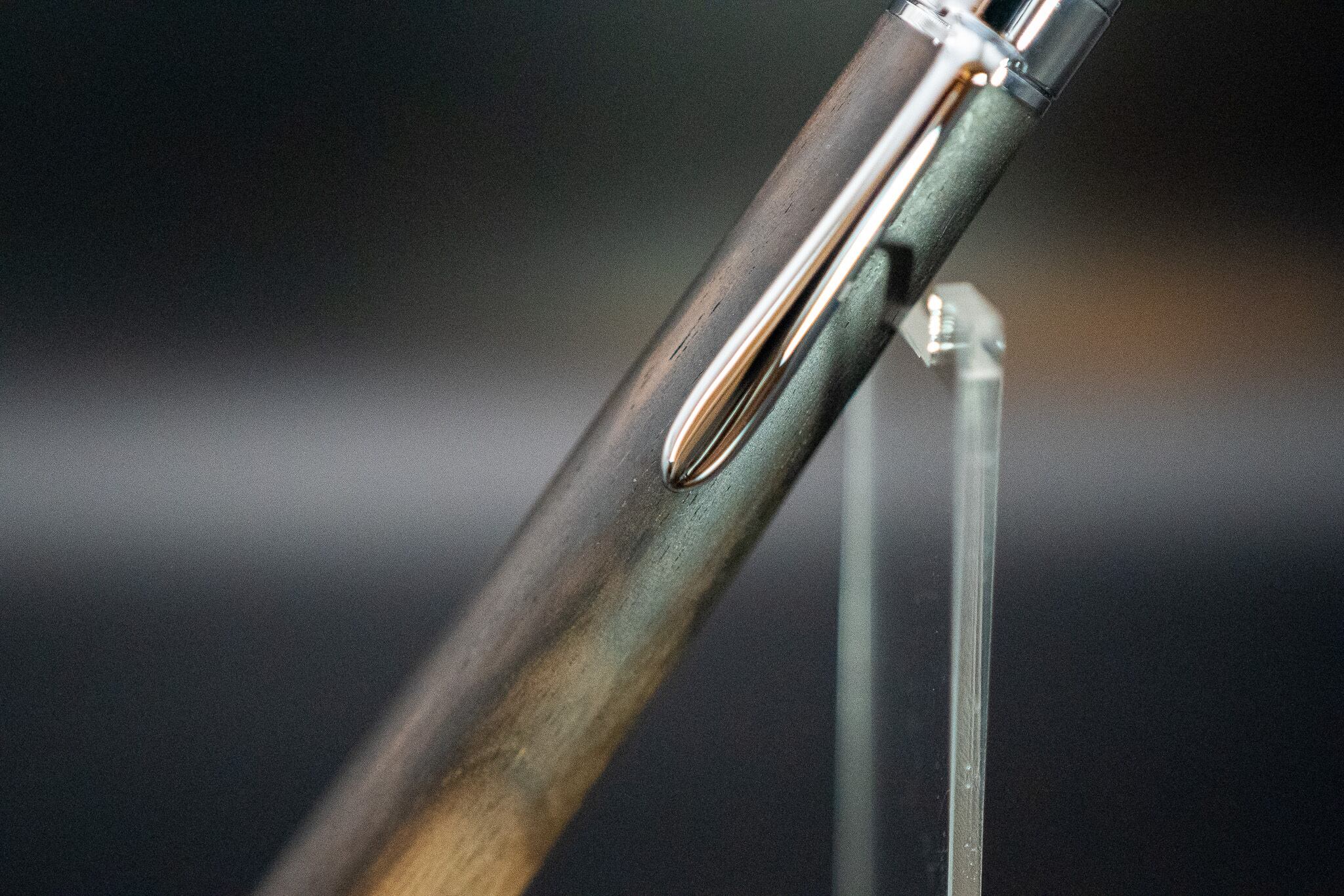 【魅惑の黒い紋様】 黒柿孔雀杢 極上 silver MP