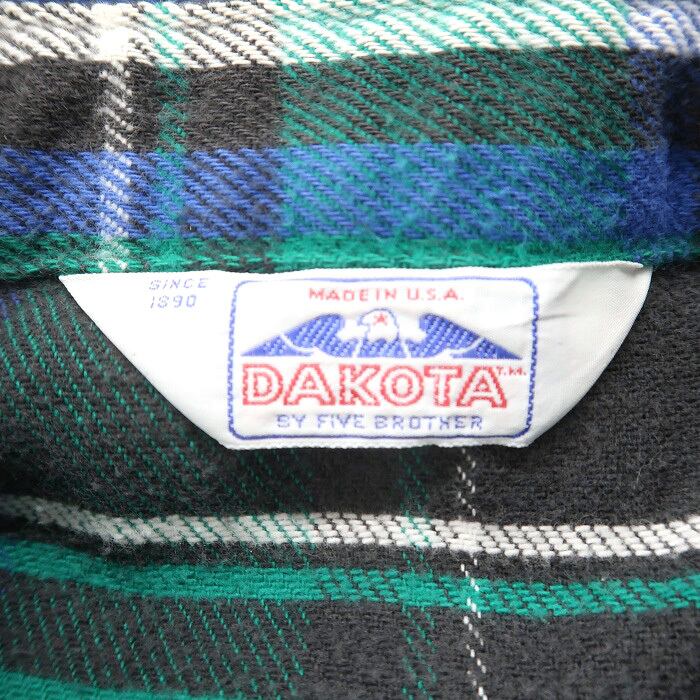 古着 80年代 USA製 DAKOTA ヘビーフランネルシャツ ヘビ ...