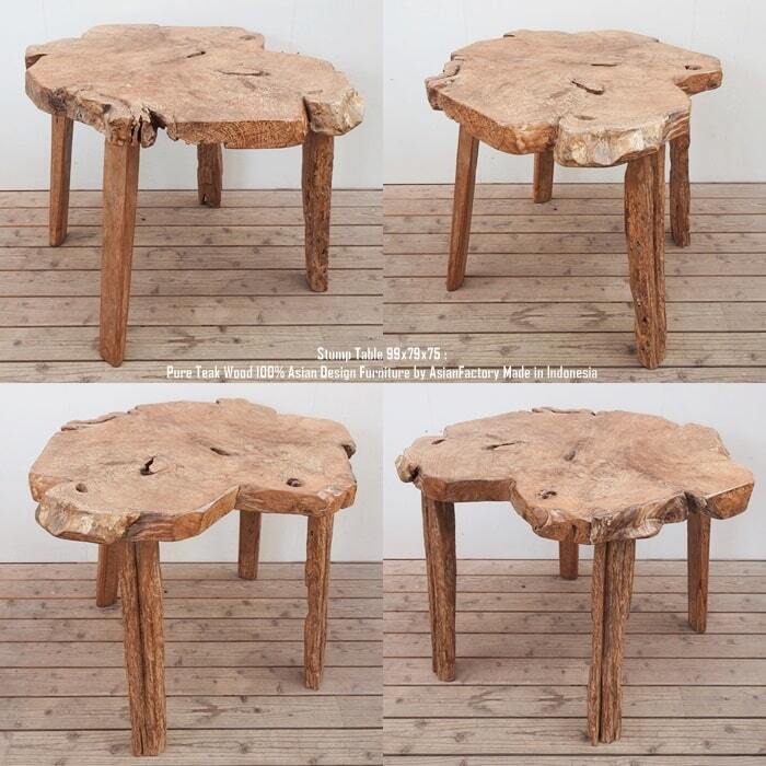 希少 一点物 オールドチーク 一枚板テーブル 99cm × 79cm × 73cm