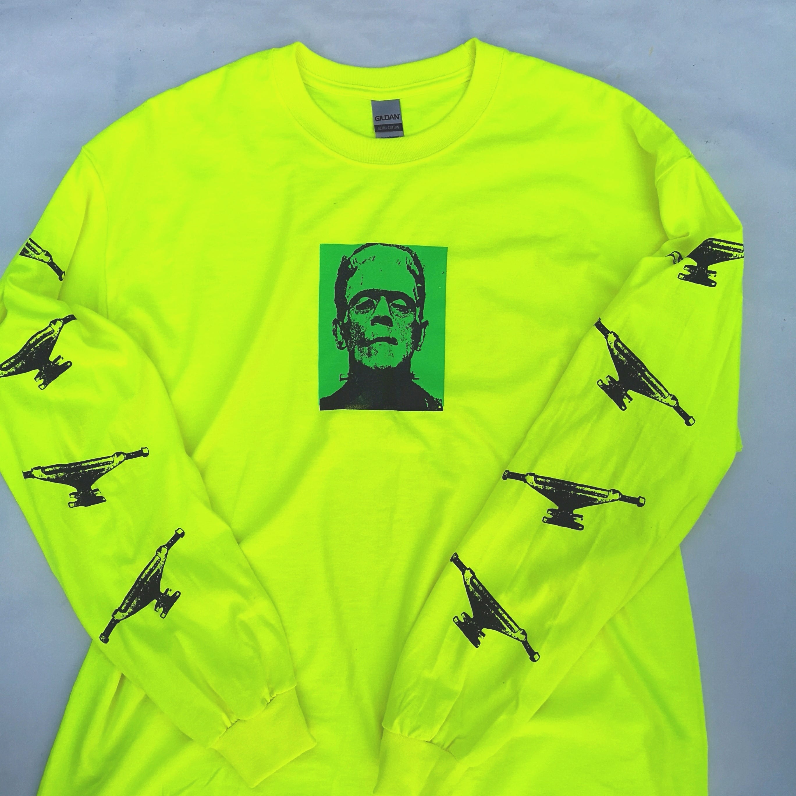 ||||| MONSTER LONG TEE NEON YELLOW XL