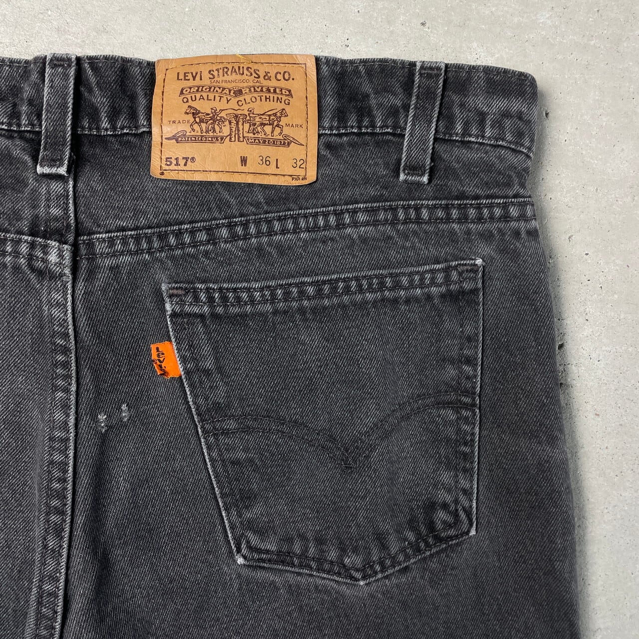 90年代 USA製  Levi's リーバイス 517 ブラックデニムパンツ フレアデニムパンツ  メンズW3690年代USA製Levi