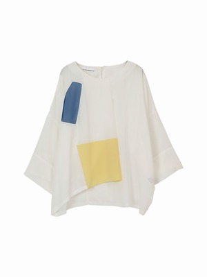 Square pull over shirt  / white / S16SH01