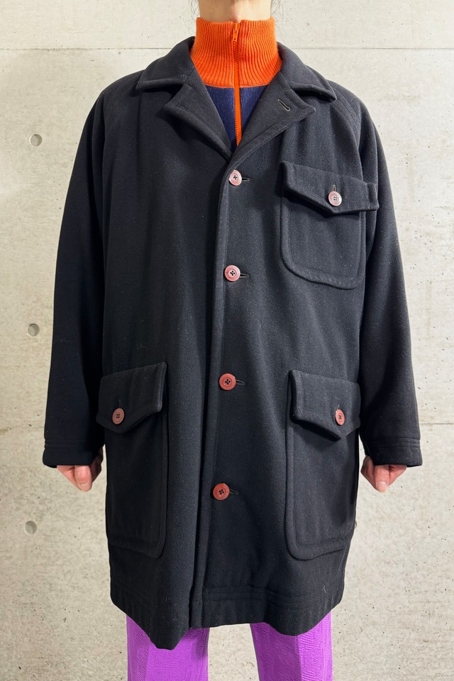 "80s BARBAS' wool half coat