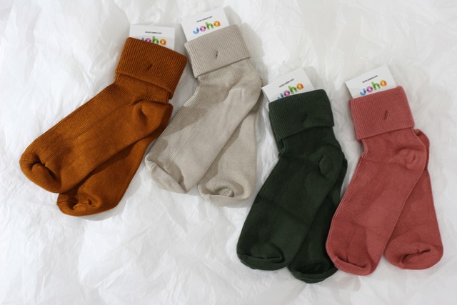 【JOHA】bamboo socks（5010/23） / 35-38サイズ / Brown・Sand・Green Melange・Rose