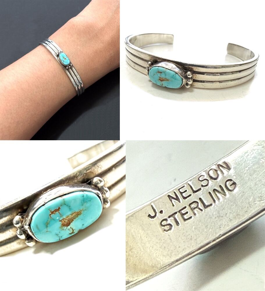 J NELSON ジョン ネルソン NAVAJO ターコイズ バングル ナバホ ブレス