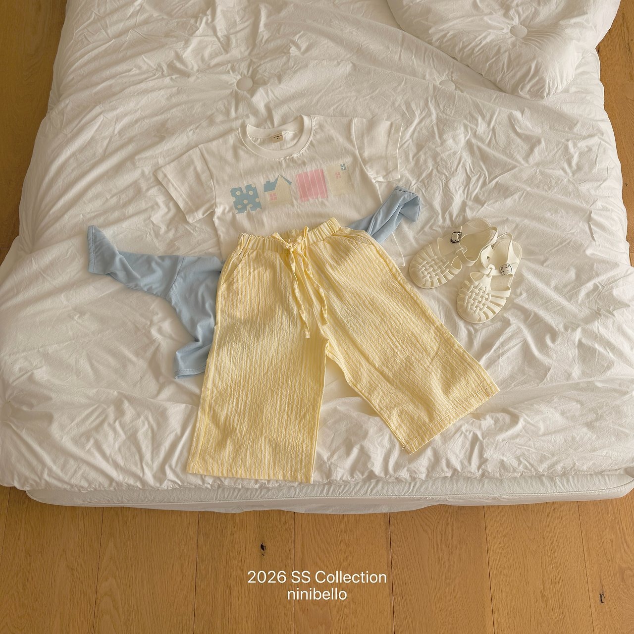 [ninibello] Pastel Home Tee / [니니벨로] 파스텔홈티