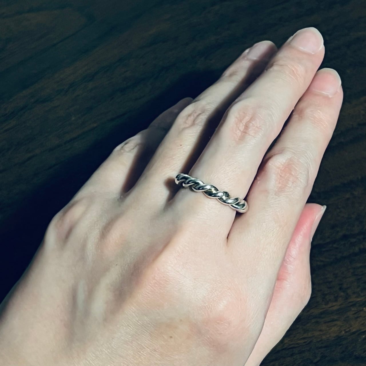 ティファニーシルバー ツイストデザインリング 