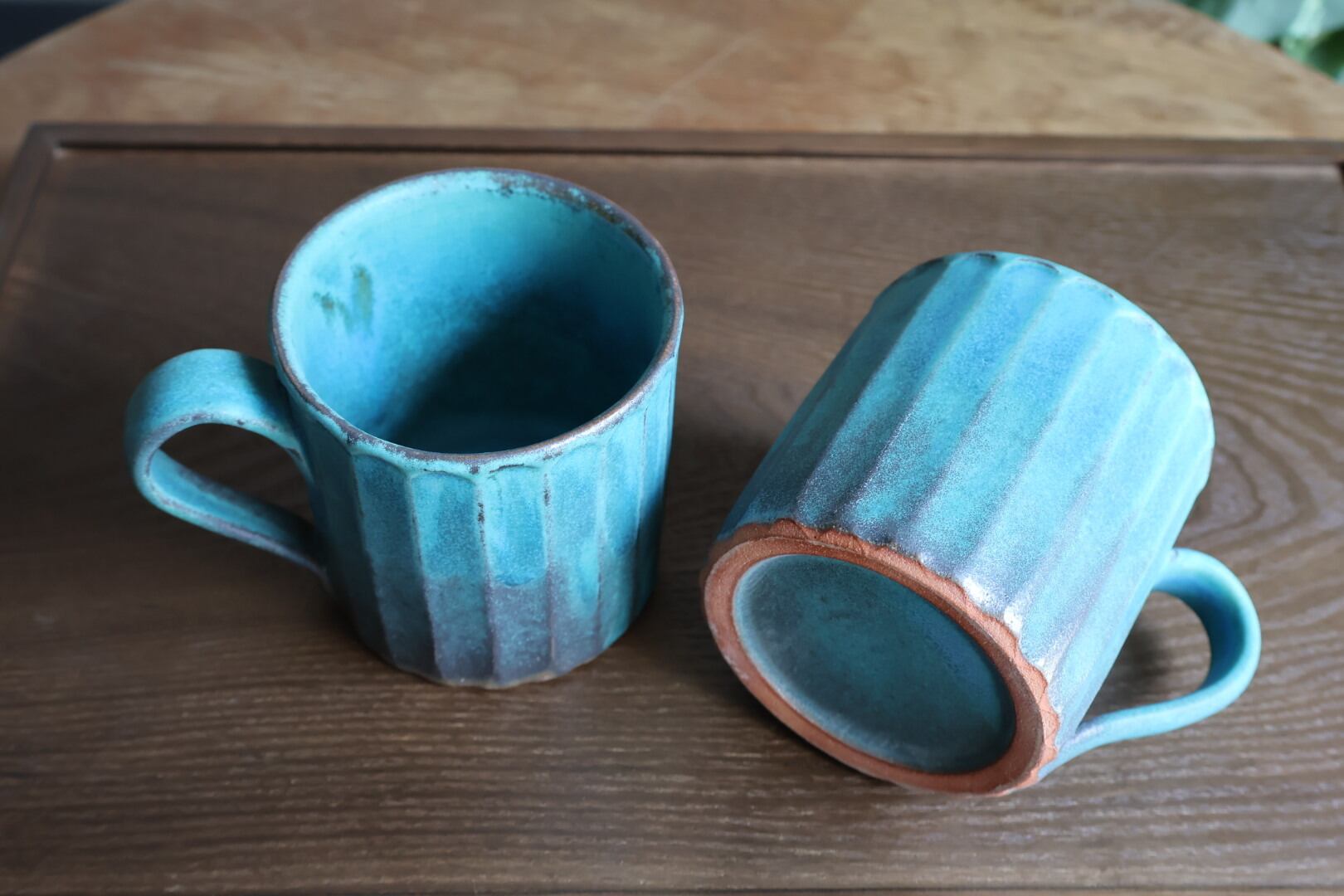 益子焼 わかさま陶芸 スクエアマグカップ シャビーターコイズ | うつわ