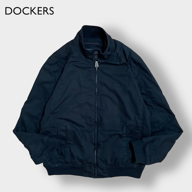 DOCKERS ブルゾン ジップアップ フルジップ 中綿入り ジャンパー ワンポイントロゴ 刺繍ロゴ ドッカーズ アウター XL ビッグサイズ us古着