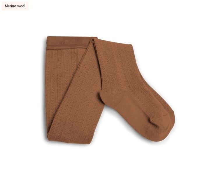 Collegien/Angelique/Pointelle Merino Wool Tights -779Caramel au Beurre Sale  | Treize powered by BASE