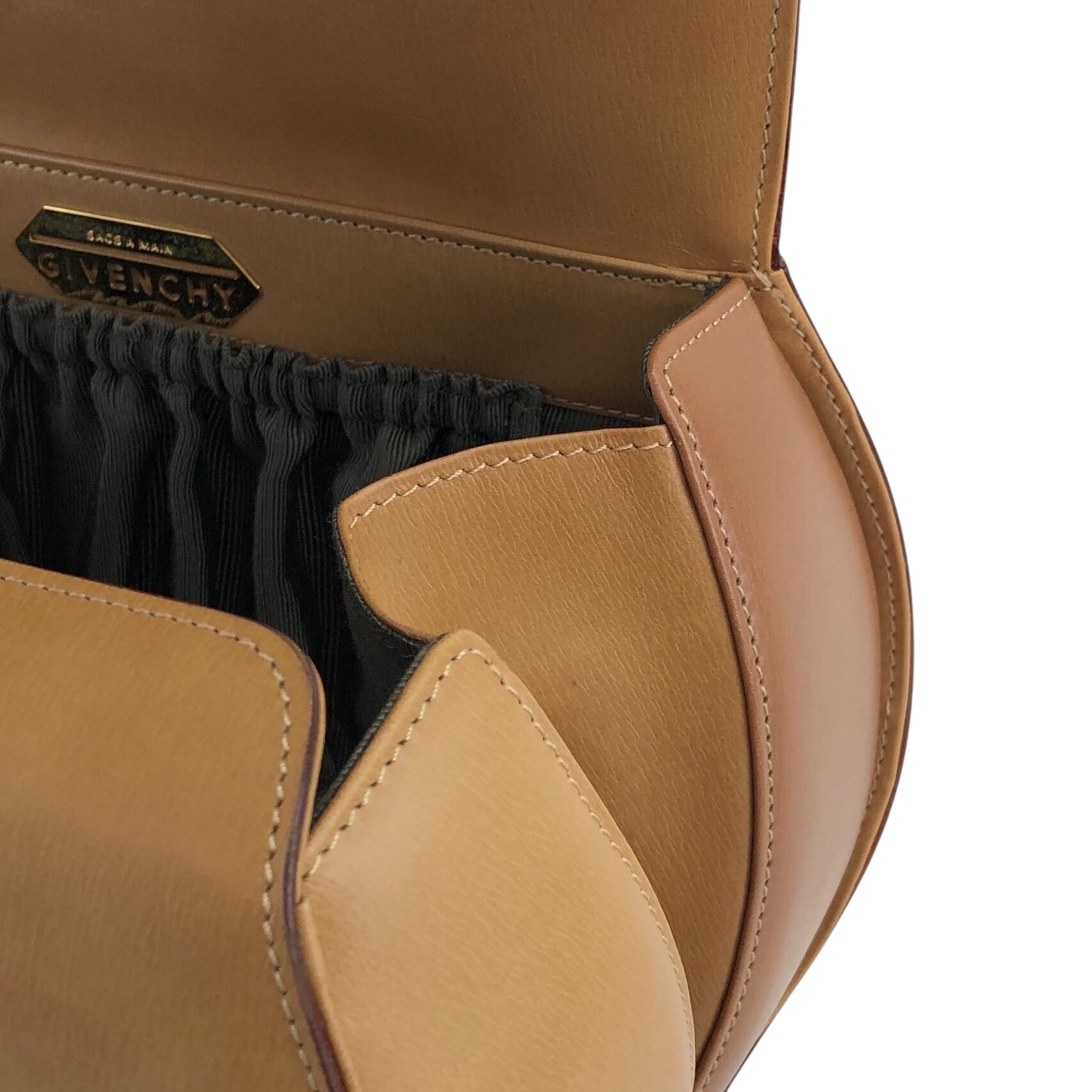 GIVENCHY ジバンシィ ハンドバッグ キャメル ツートンカラー