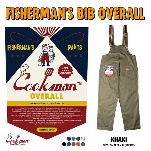 COOKMAN / Fisherman's Bib Overall Khaki