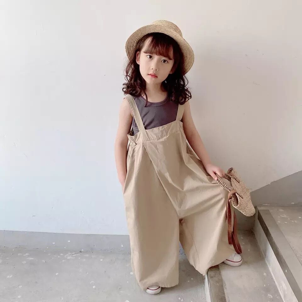 【即納】ワイドなラップパンツサロペット｜海外子供服｜韓国子供服