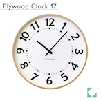 KATOMOKU plywood clock 17 km-106NA ナチュラル