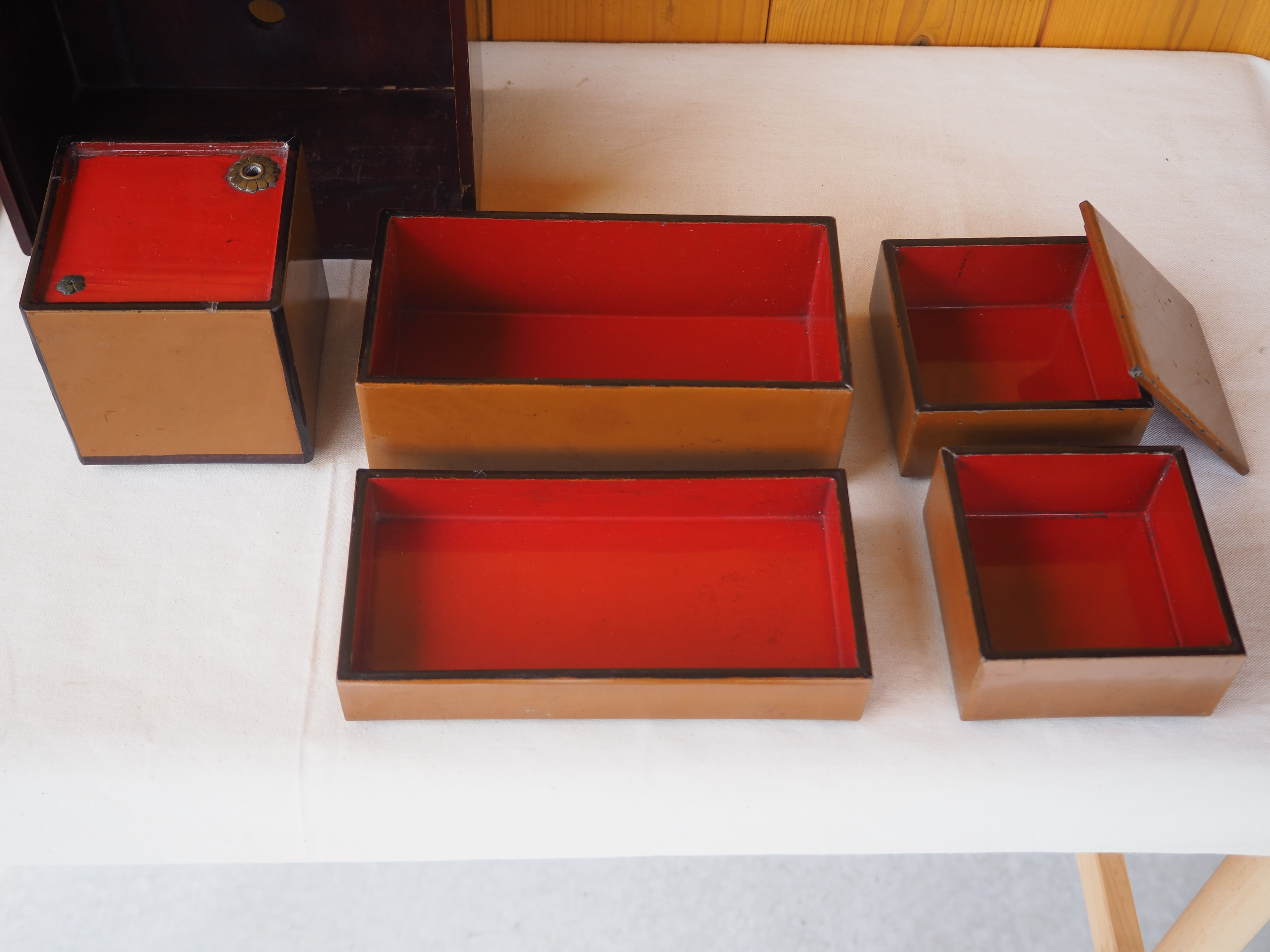 花見弁当箱/野弁当箱/大名弁当箱/弁当箱/重箱/漆器/小物収納/No.0307
