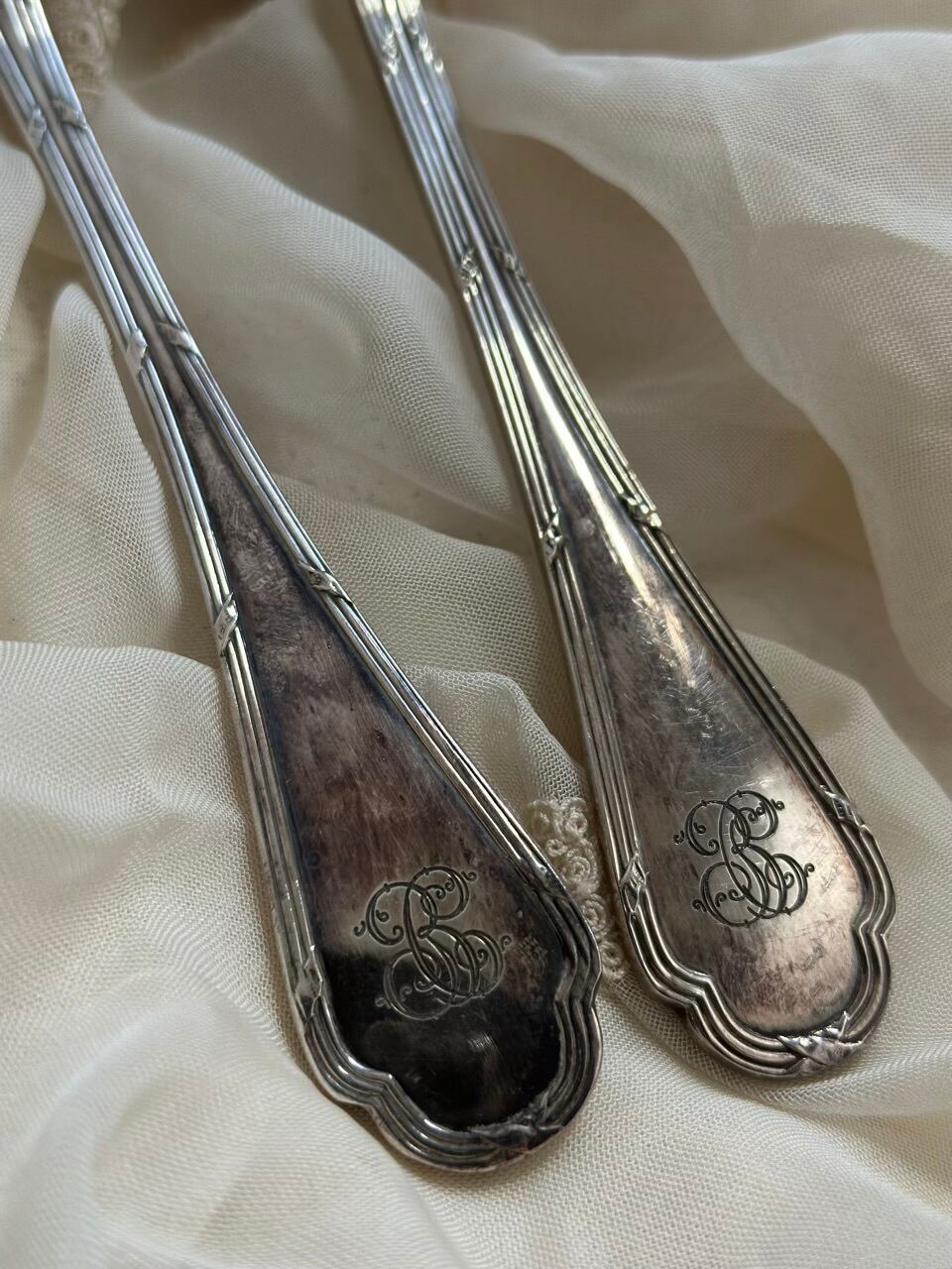 純銀プレート ディナーカトラリーセット 21cm 箱付き | Brocante de La