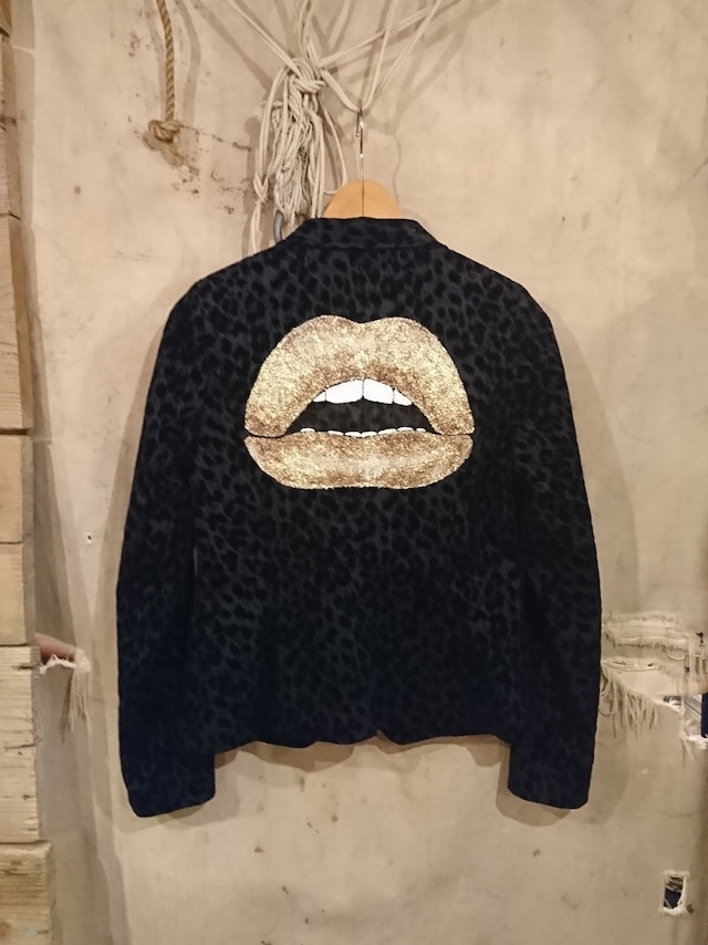 BACK PRINT DESIGN LEOPARD  JACKET