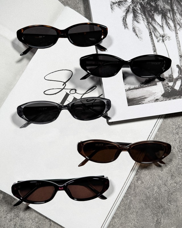 【5colors】slim oval 4 sunglasses