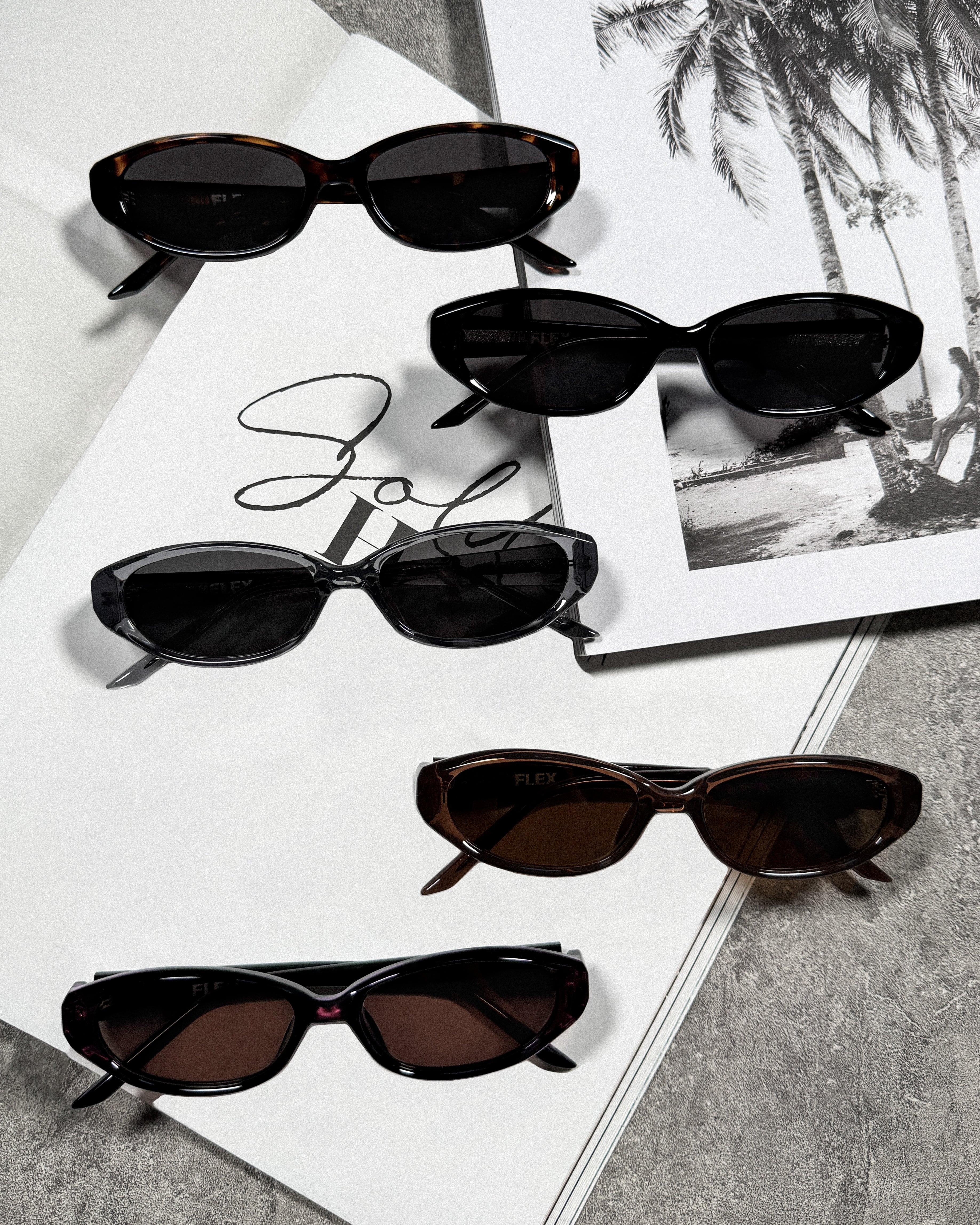 【5colors】slim oval 4 sunglasses