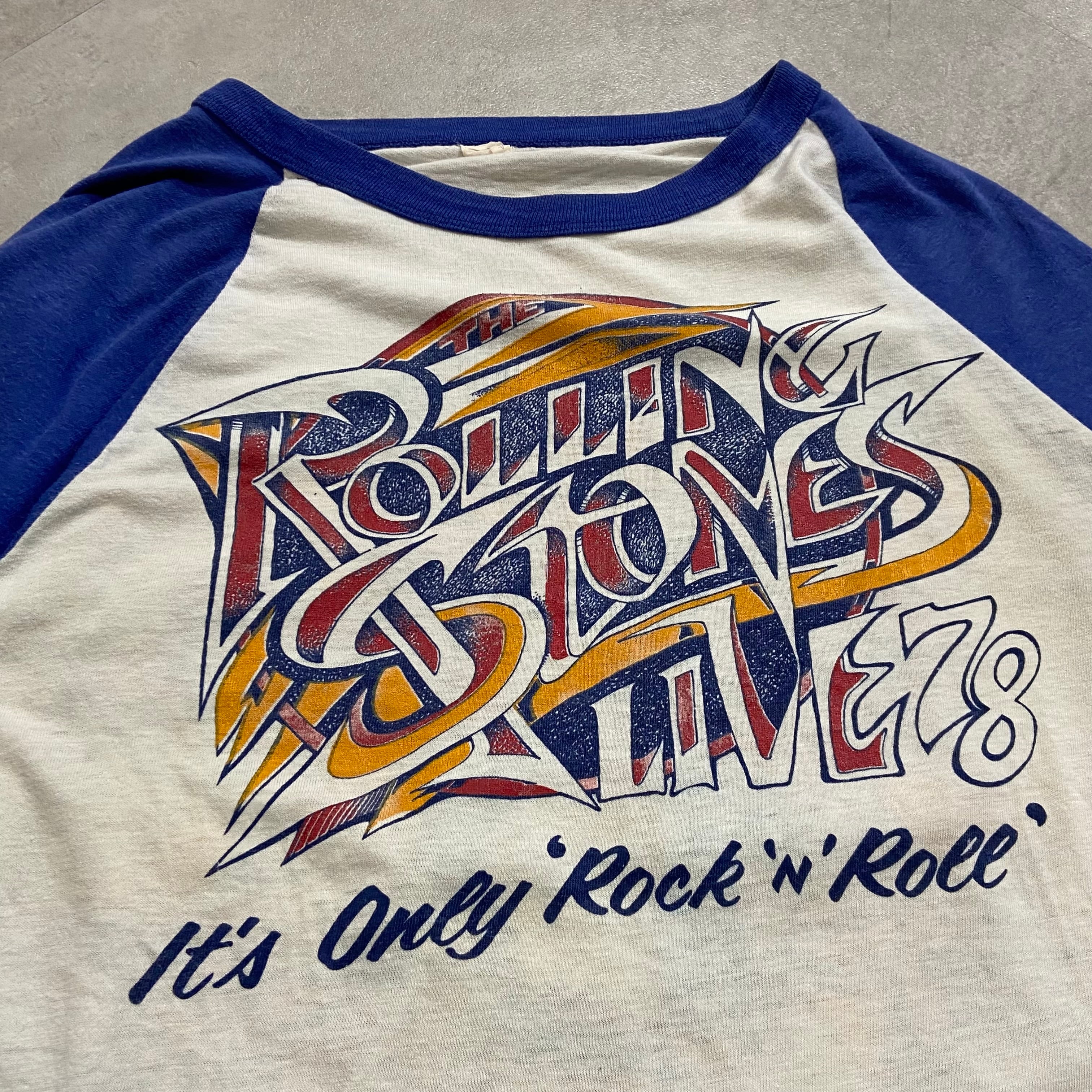 70s ROLLING STONES ツアー Tシャツ 黒 両面プリント パキ綿