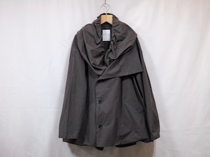 WHOWHAT”LAYERED PARACHUTE JACKET CHARCOAL GRAY”