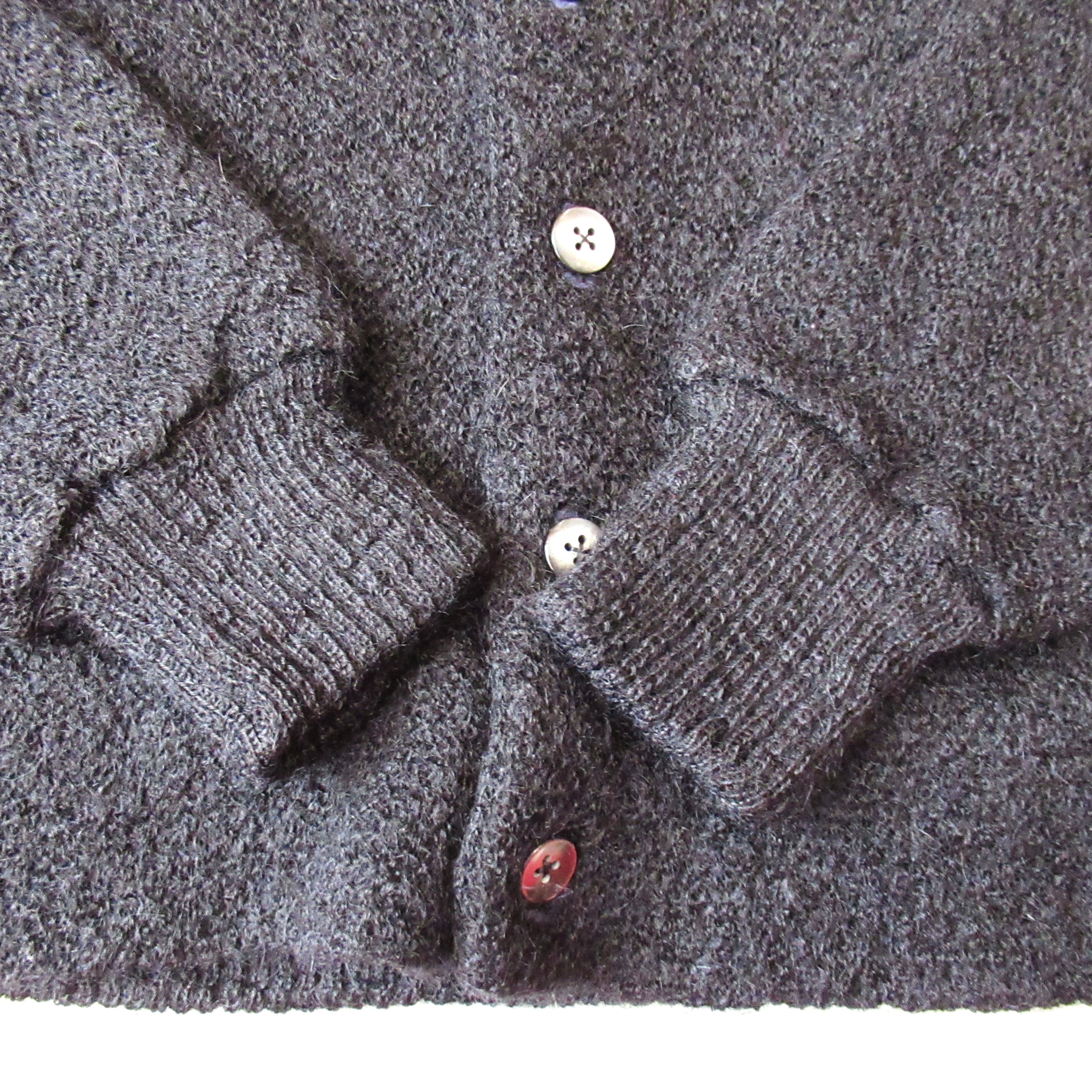 60S NATIONAL Black Mohair Cardigan【L】 | drop by