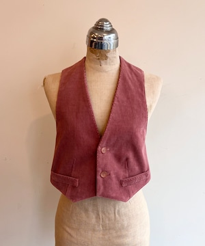 FUMIKA_UCHIDA/T-TP006 CORDUROY OPEN BACK WAISTCOAT