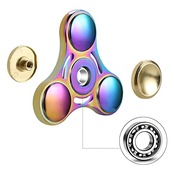 Lumturi ハンドスピナー 指スピナー Hand spinner ストレス解消 集中力を高める 高速回転 子供大人に適用 (S1虹色)