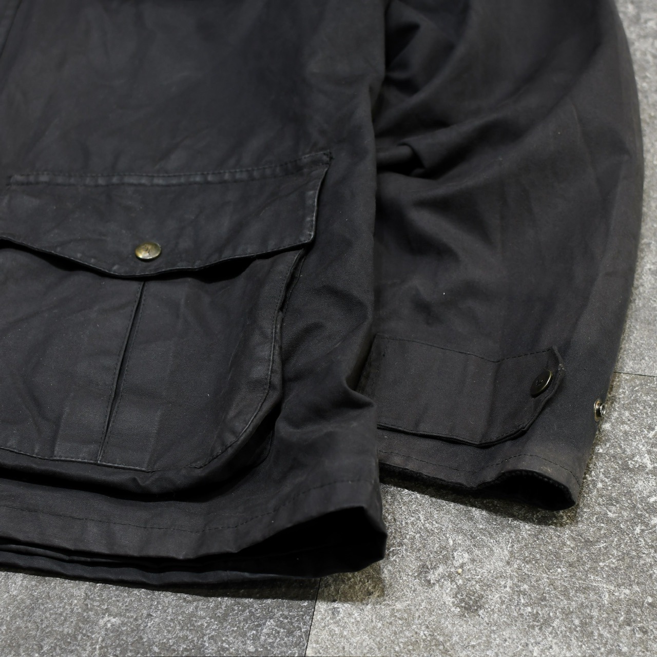 P.G.FIELD dark brown oiled jacket