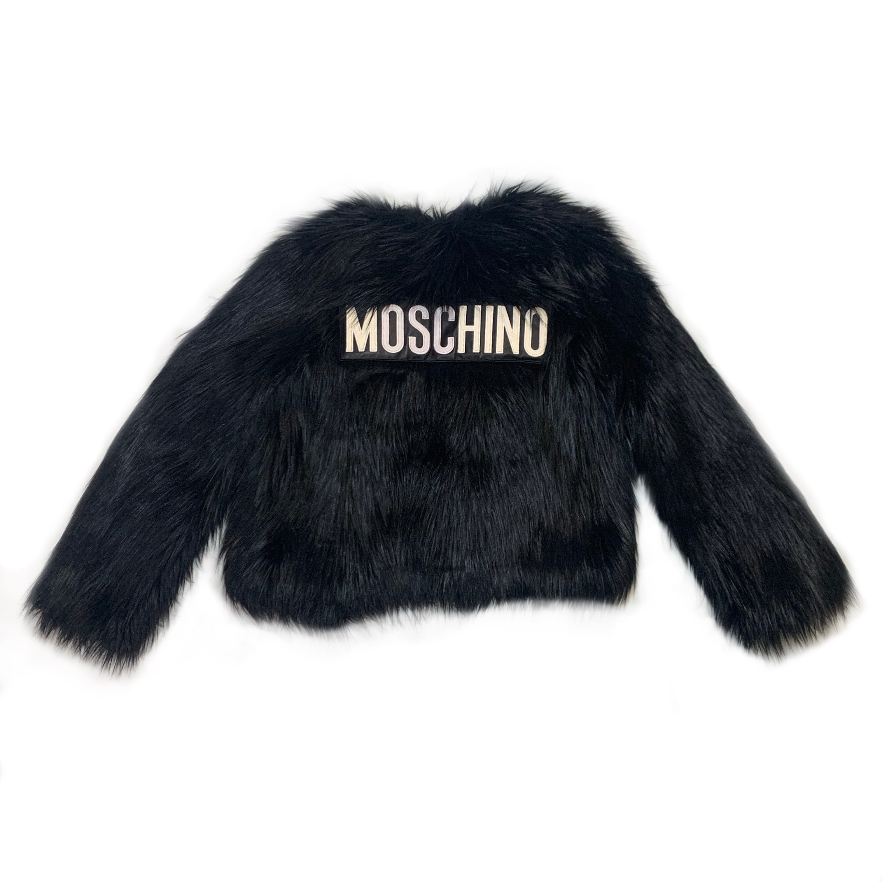 H&M × MOSCHINO エコファージャケット ブラック xs
