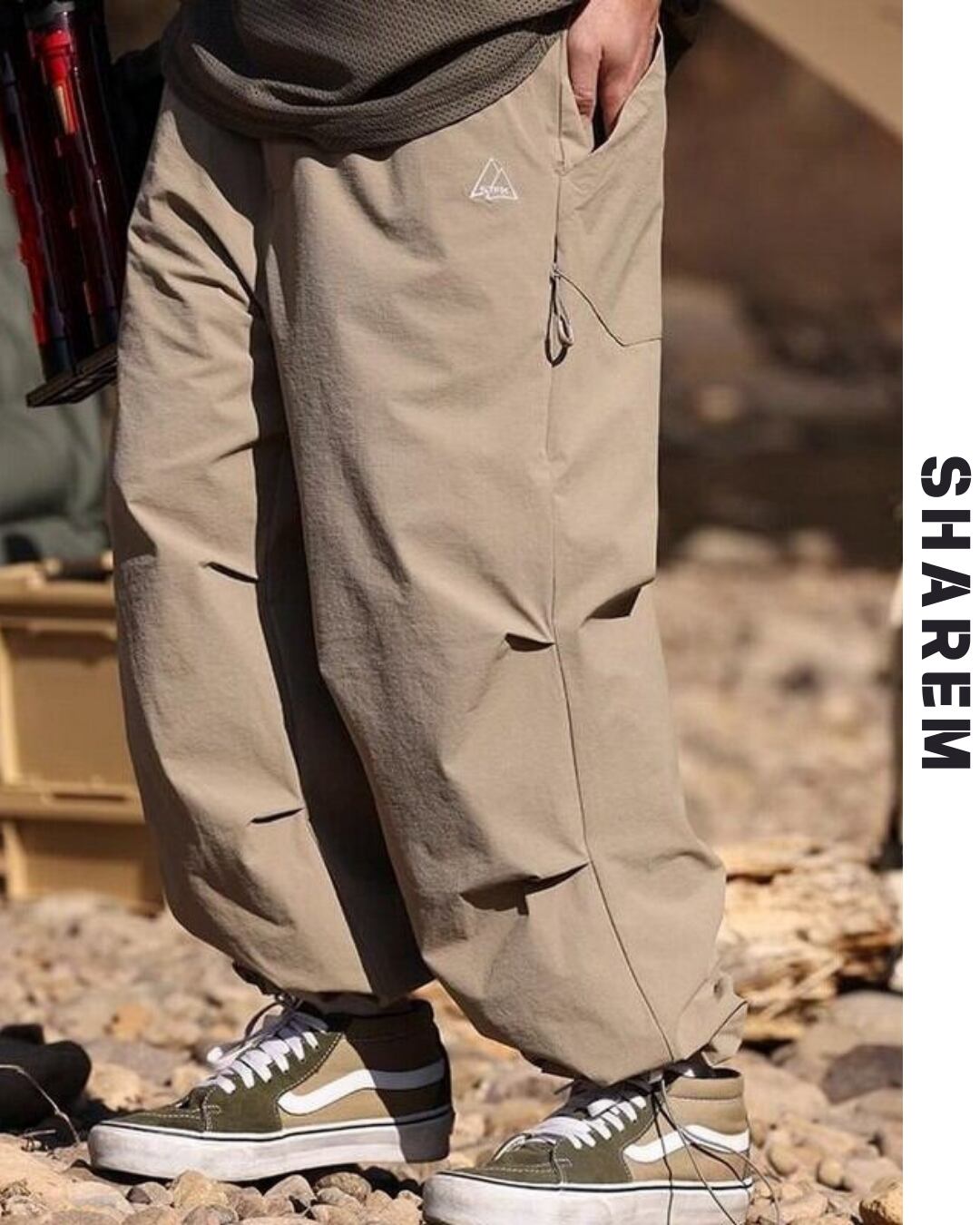 drawstring paratrooper pants B0047