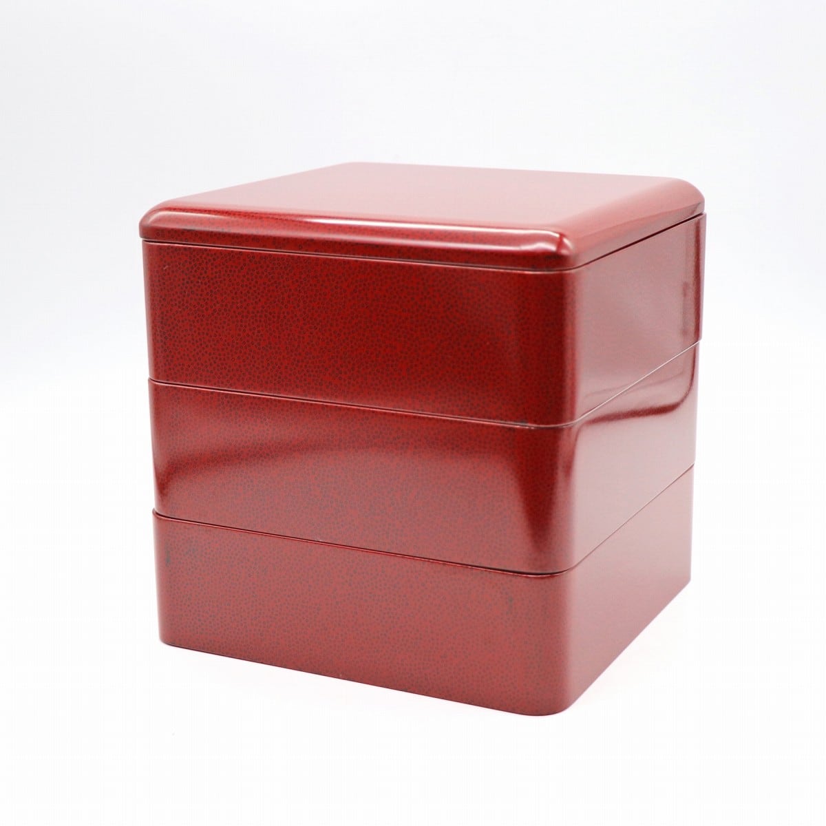 漆器 重箱 赤いポピーの花 箱 品質保証書つき