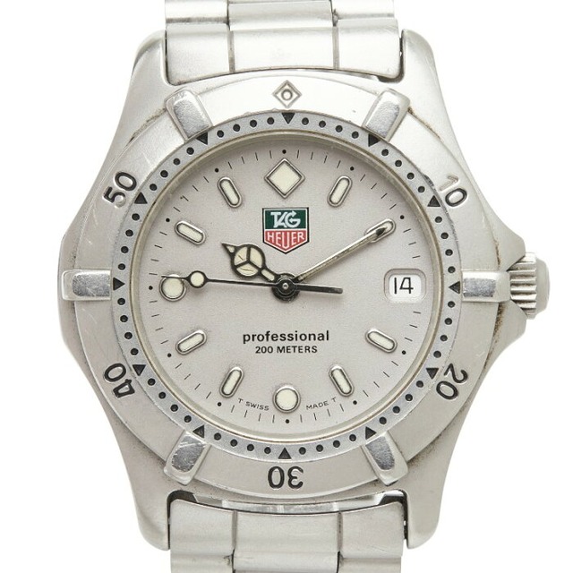 タグホイヤー プロフェッショナル セル 腕時計 WE1211-R クオーツ グレー文字盤 ステンレススチール メンズ TAG HEUER 【中古】