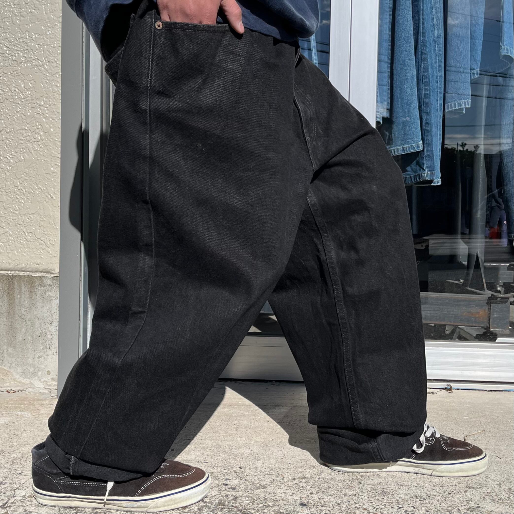 人気色 LEVI'S 550 W42 L30 BLACK 黒デニム カナダ製 | alamiah.edu.sa