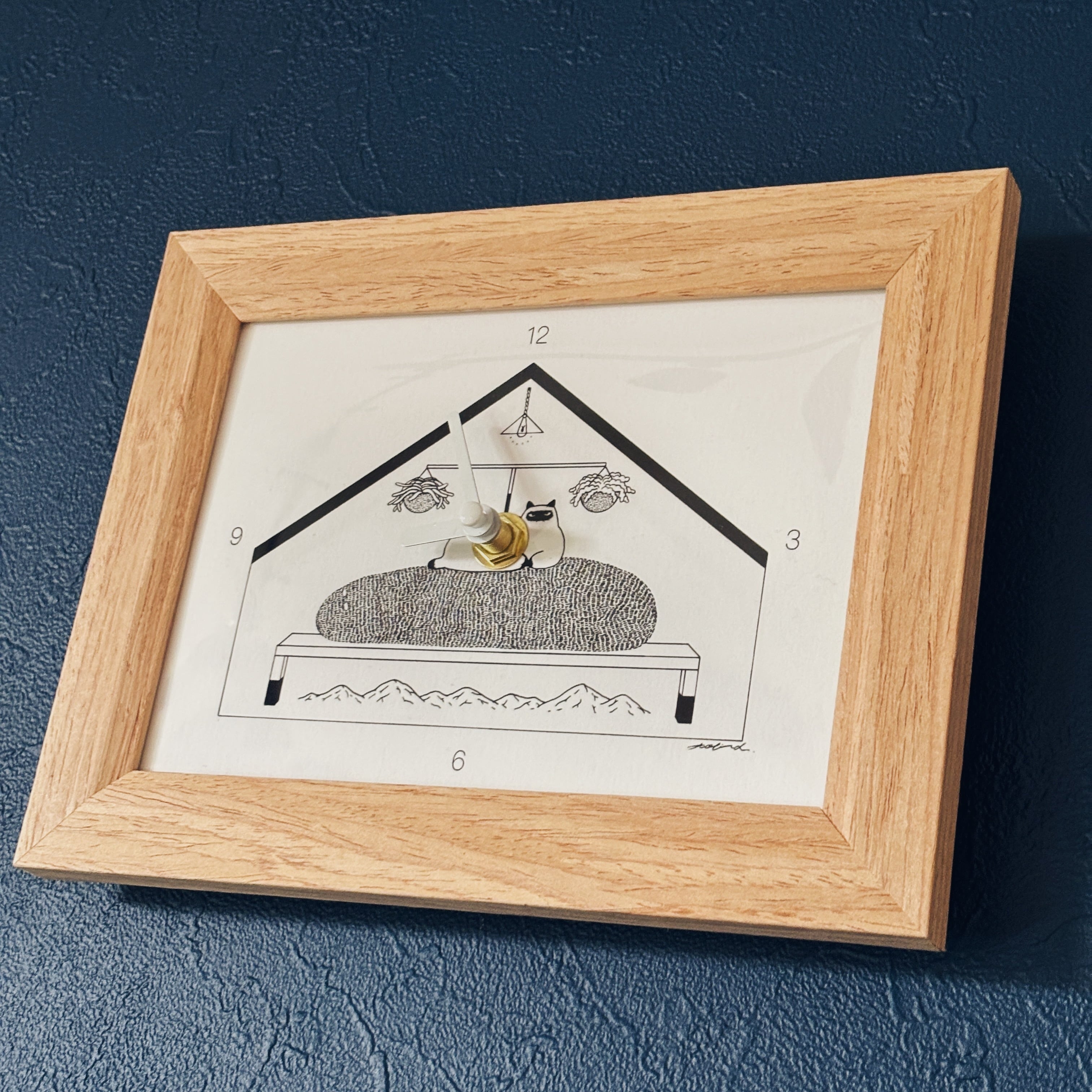 WALL CLOCK 「my cat is running the house」(掛け時計) | greenis shop