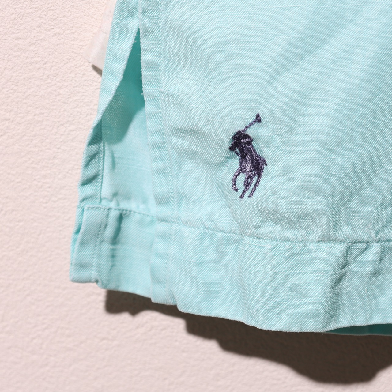 美品 L アイスミント Caldwell Polo Ralph Lauren ポロラルフローレン 半袖開襟シャツ