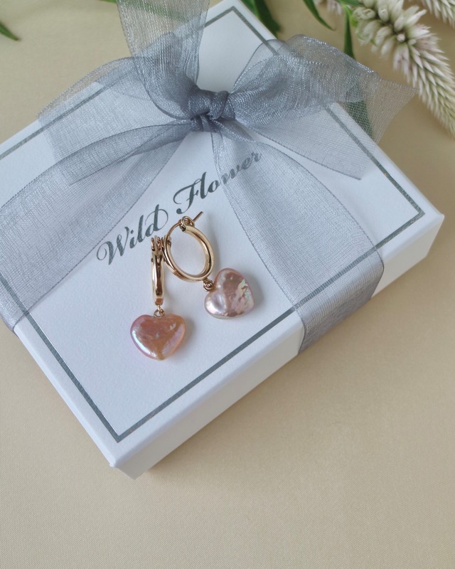 HEART pearl purplepink