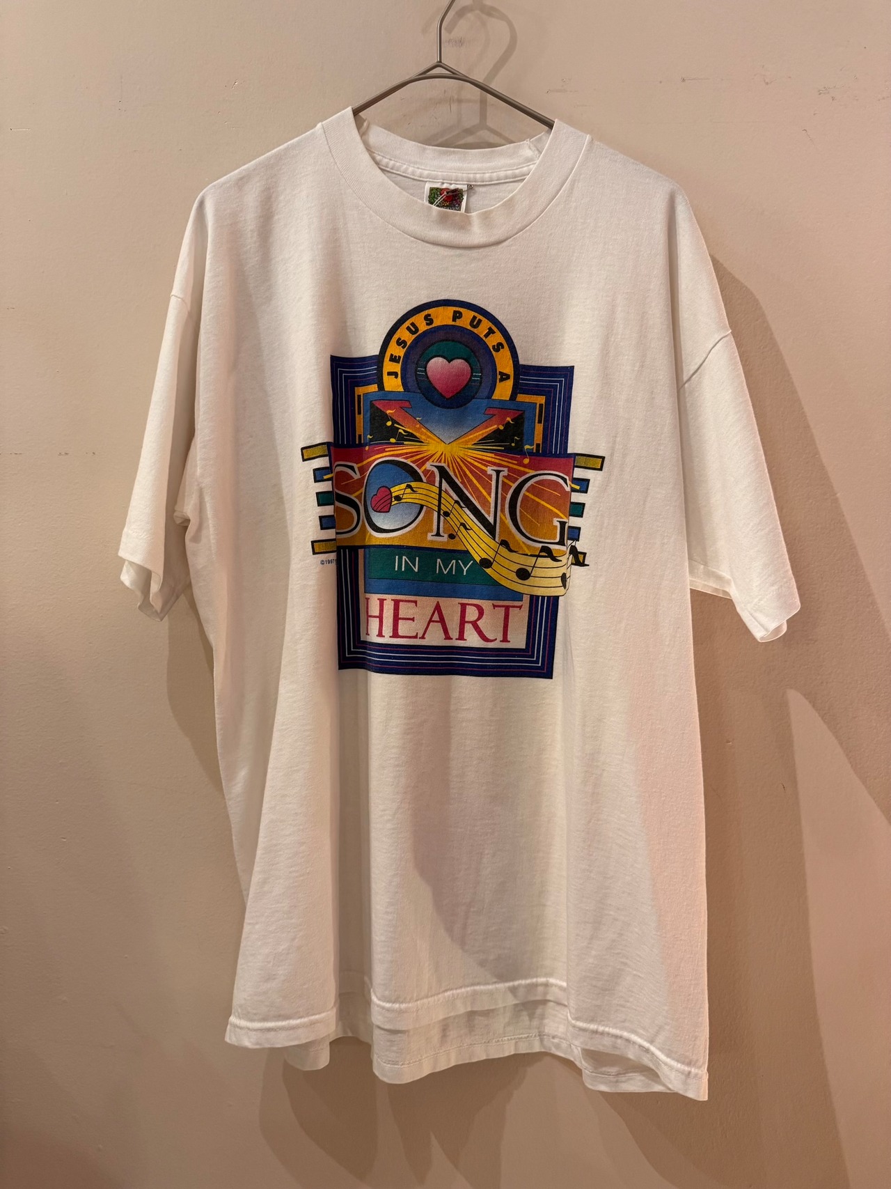 【90s USA製】"JESUS PUTS A SONG IN MY HEART" ヴィンテージTシャツ
