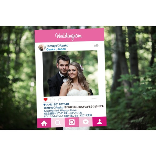 【ピンク】インスタフレーム《送料無料》