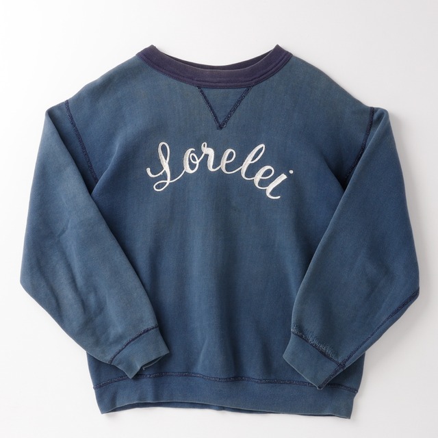 【希少】40s special vintage sweat shirt mint condition "Lorelei" made in USA fade navy ／ 40年代 ヴィンテージ プリント 長袖 スウェットシャツ トレーナー USA製 実寸サイズM  フェード ネイビー ミントコンディション