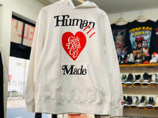  GIRLS DON'T CRY × HUMAN MADE PIZZA HOODIE WHITE LARGE 145JD5712