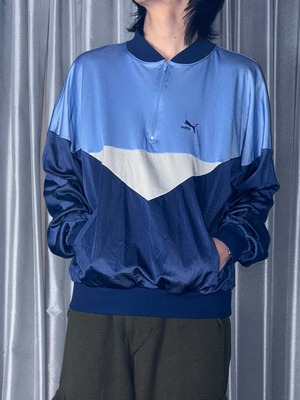 vintage 1980’s PUMA half zip pullover jersey