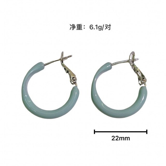 不規則エナメルドロップピアス - YINIAN