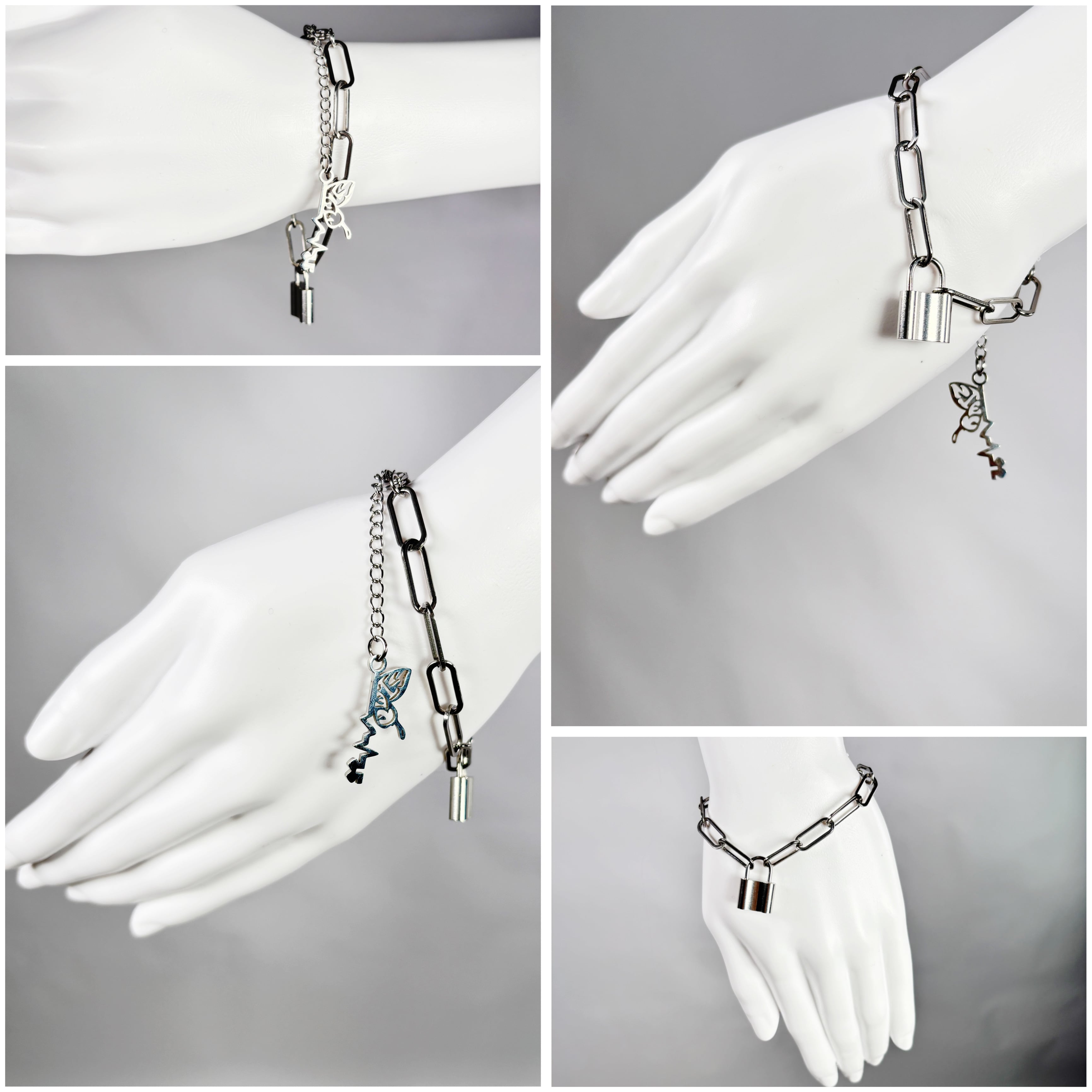 8/5日限定早い者勝ちプレゼント新作》SILVER LOCK CHAIN BUTTERFLY