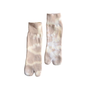 Tie Dye Ankle Socks(Camel × Cream)