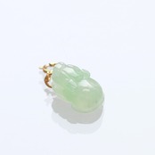 K10YG ヒキュウ「豼貅」チャーム A貨翡翠 jd_pt1277