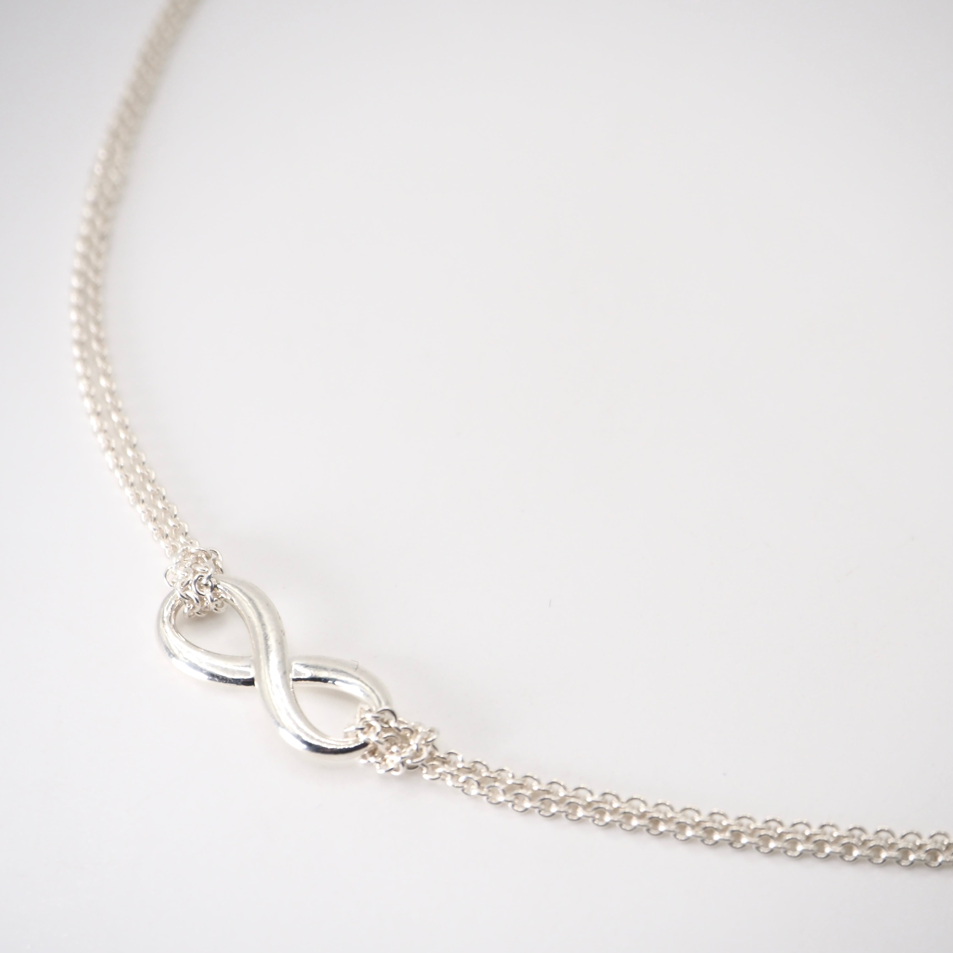 Tiffany&Co. インフィニティダブルチェーンネックレス シルバー925