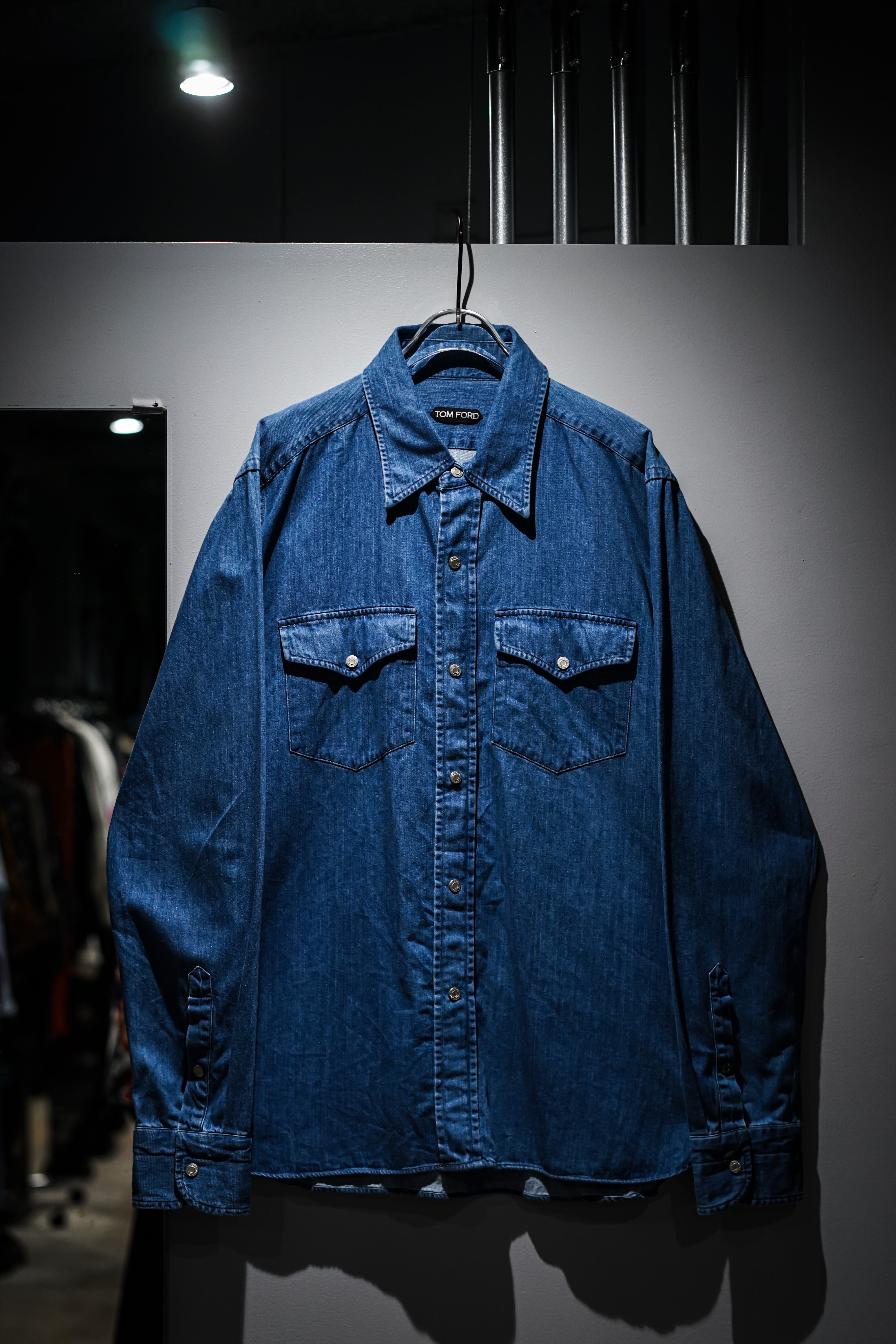 add (C) vintage】“TOM FORD” Denim Western Shirts | Caka(カカ 
